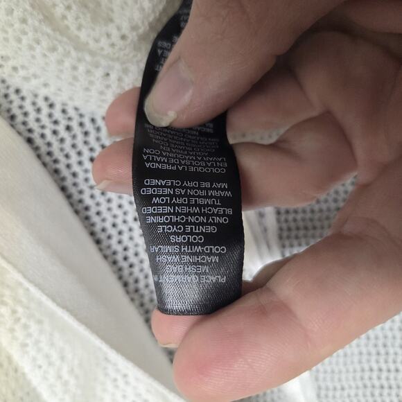 Chicos Travelers Mesh Open Front Long Line Cardigan Delicate Mesh Size 2 Large - Picture 5 of 7